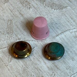 Antique 1860s Brass Shank Buttons - 22mm Victorian Coat Relic Patina (2pc)